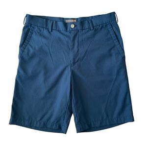 Peter Millar Shorts Mens 32 Blue Wicking Salem Performance 9” Golf